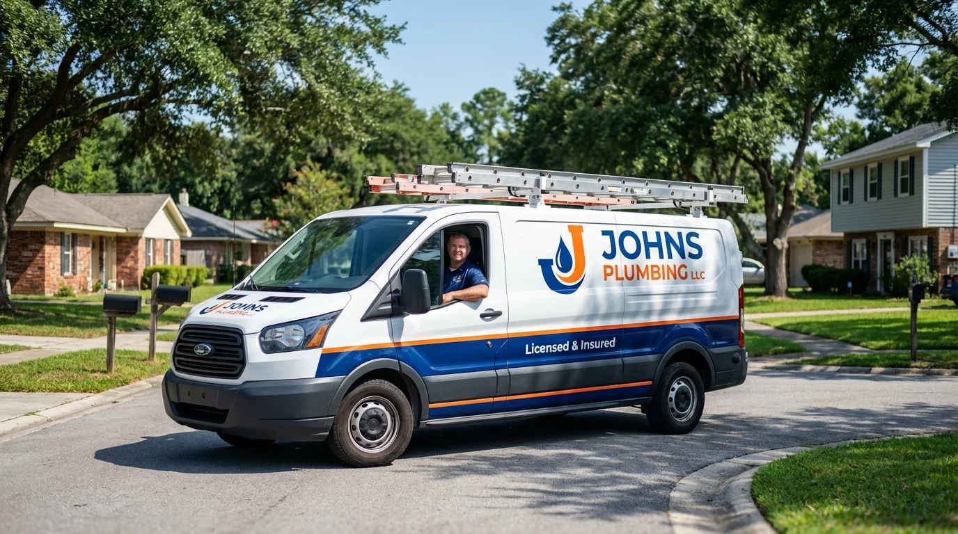 Johns Plumbing LLC service van in Socorro, NM