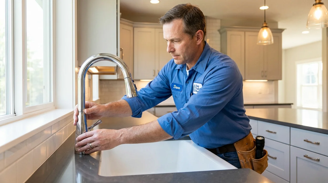 Kitchen faucet installation by Johns Plumbing LLC in Socorro